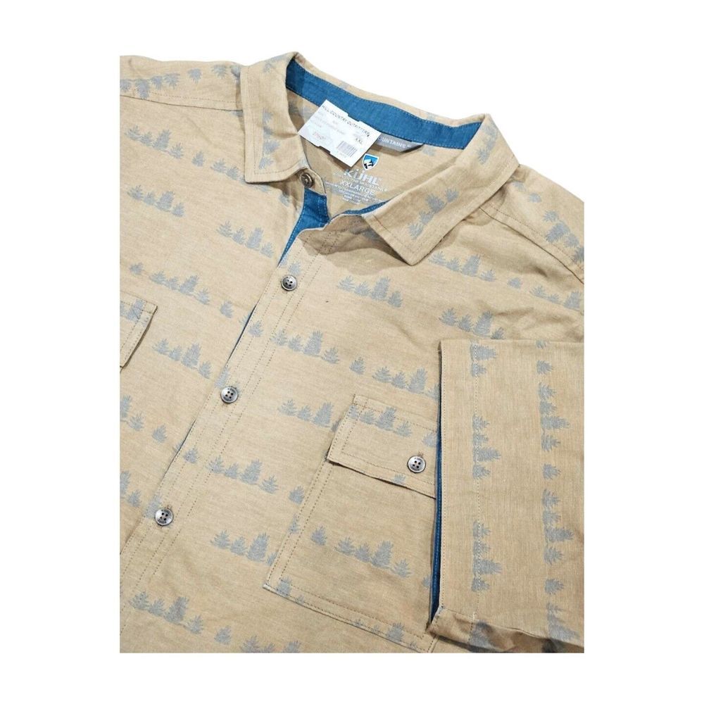 NEW! Kuhl Thrive Shirt Sleeve Button‎ Up Shirt Forest Khaki Men's XXL NWT